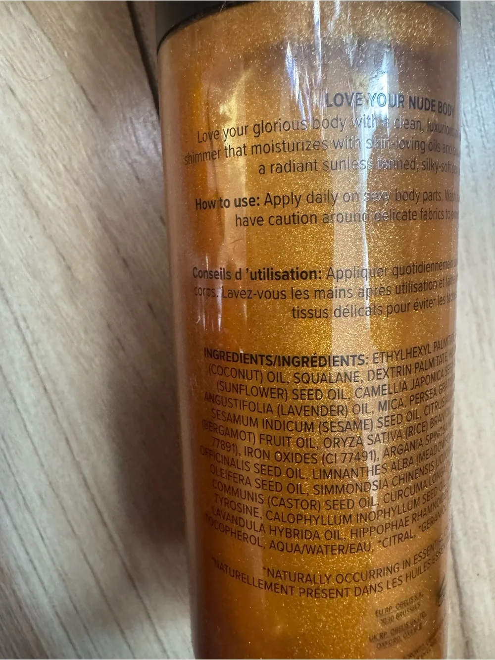 NUDESTIX Shimmering Gold Body Oil Elixir